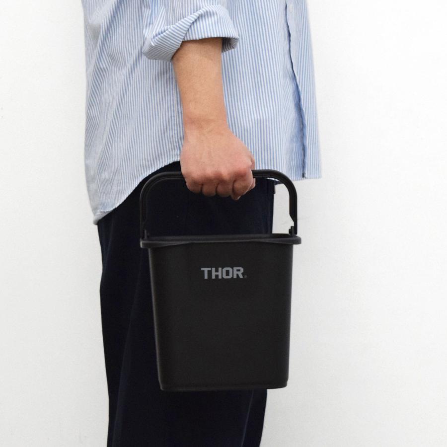 角型 バケツ THOR ソー Quadrate Bucket DC クアッドレイトバケツ DC 4.7L バケツ 四角  目盛り 掃除 収納 ゴミ箱 ごみ箱 取手付き ハンドル付き 洗車 | THOR | 07
