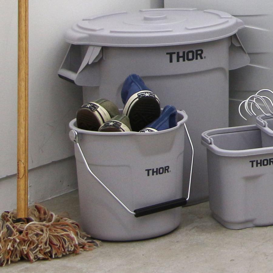 丸型 バケツ THOR ソー Round Bucket DC ラウンドバケツ DC 10L  ばけつ 掃除 目盛り 収納 取手付き ハンドル付き 洗車 ゴミ箱 ごみ箱 アウトドア | THOR | 17