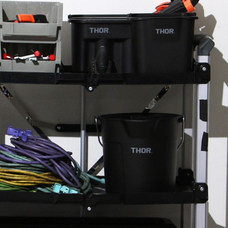 丸型 バケツ THOR ソー Round Bucket DC ラウンドバケツ DC 10L  ばけつ 掃除 目盛り 収納 取手付き ハンドル付き 洗車 ゴミ箱 ごみ箱 アウトドア | THOR | 18