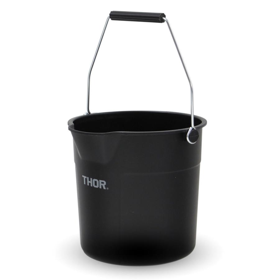 丸型 バケツ THOR ソー Round Bucket DC ラウンドバケツ DC 10L  ばけつ 掃除 目盛り 収納 取手付き ハンドル付き 洗車 ゴミ箱 ごみ箱 アウトドア | THOR | 04