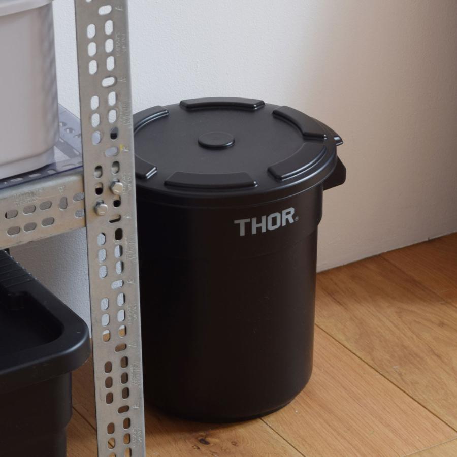 フタ付き ゴミ箱 THOR ソー Round Container DC ラウンドコンテナ DC 12L ごみ箱 ダストボックス 収納ボックス 鉢カバー プランターカバー おしゃれ 屋外 | THOR | 12