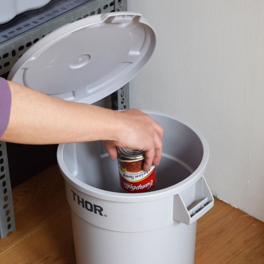 フタ付き ゴミ箱 THOR ソー Round Container DC ラウンドコンテナ DC 12L ごみ箱 ダストボックス 収納ボックス 鉢カバー プランターカバー おしゃれ 屋外 | THOR | 14