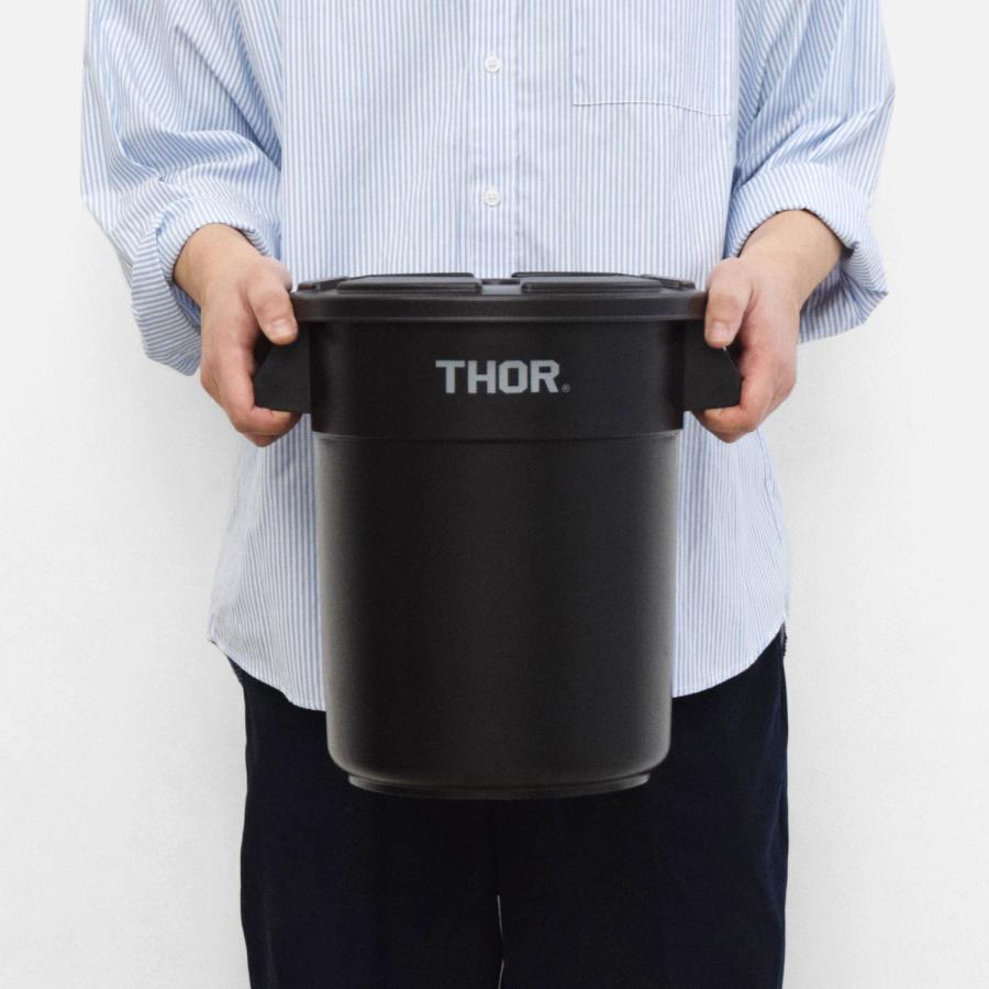 フタ付き ゴミ箱 THOR ソー Round Container DC ラウンドコンテナ DC 12L ごみ箱 ダストボックス 収納ボックス 鉢カバー プランターカバー おしゃれ 屋外 | THOR | 08