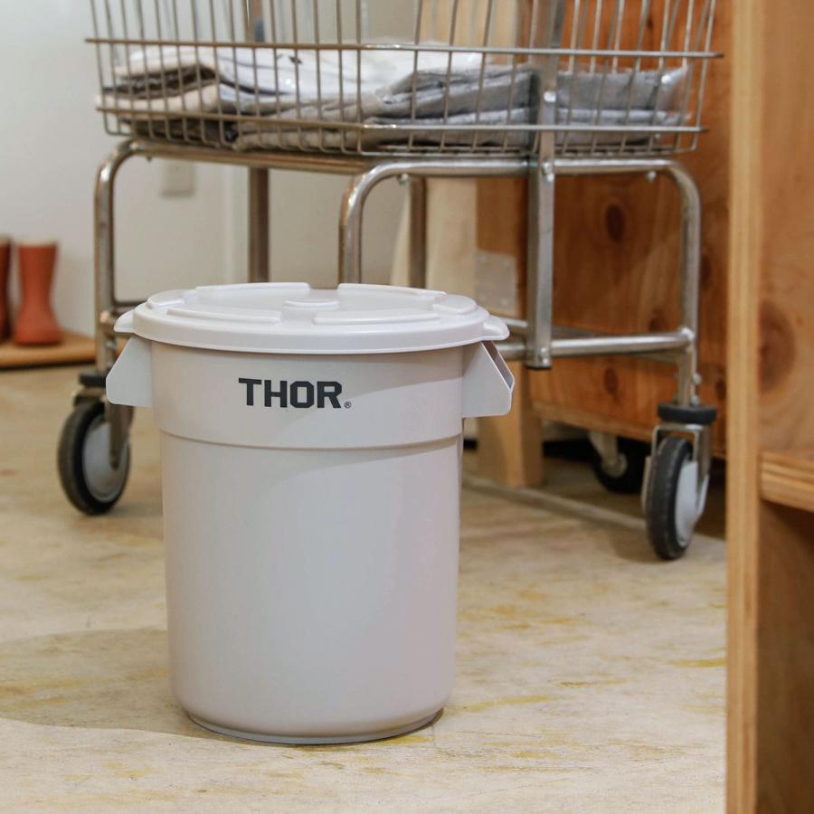 フタ付き ゴミ箱 THOR ソー Round Container DC ラウンドコンテナ DC 12L ごみ箱 ダストボックス 収納ボックス 鉢カバー プランターカバー おしゃれ 屋外 | THOR | 09