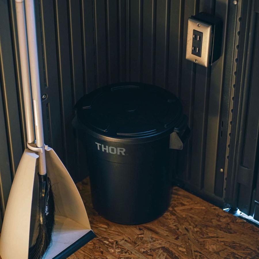 フタ付き ゴミ箱 THOR ソー Round Container DC ラウンドコンテナ DC 12L ごみ箱 ダストボックス 収納ボックス 鉢カバー プランターカバー おしゃれ 屋外 | THOR | 10