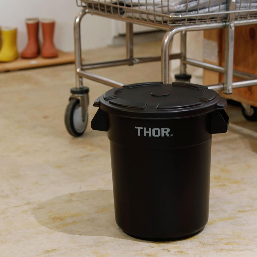 フタ付き ゴミ箱 THOR ソー Round Container DC ラウンドコンテナ DC 12L ごみ箱 ダストボックス 収納ボックス 鉢カバー プランターカバー おしゃれ 屋外 | THOR | 13