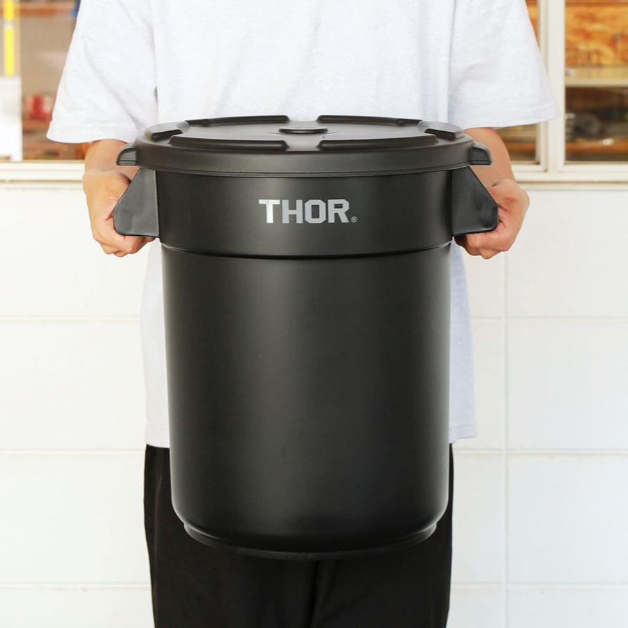 フタ付き ゴミ箱 THOR ソー Round Container DC ラウンドコンテナ DC 23L ごみ箱 ダストボックス 洗濯カゴ 収納 鉢カバー プランターカバー おしゃれ 屋外 | THOR | 12