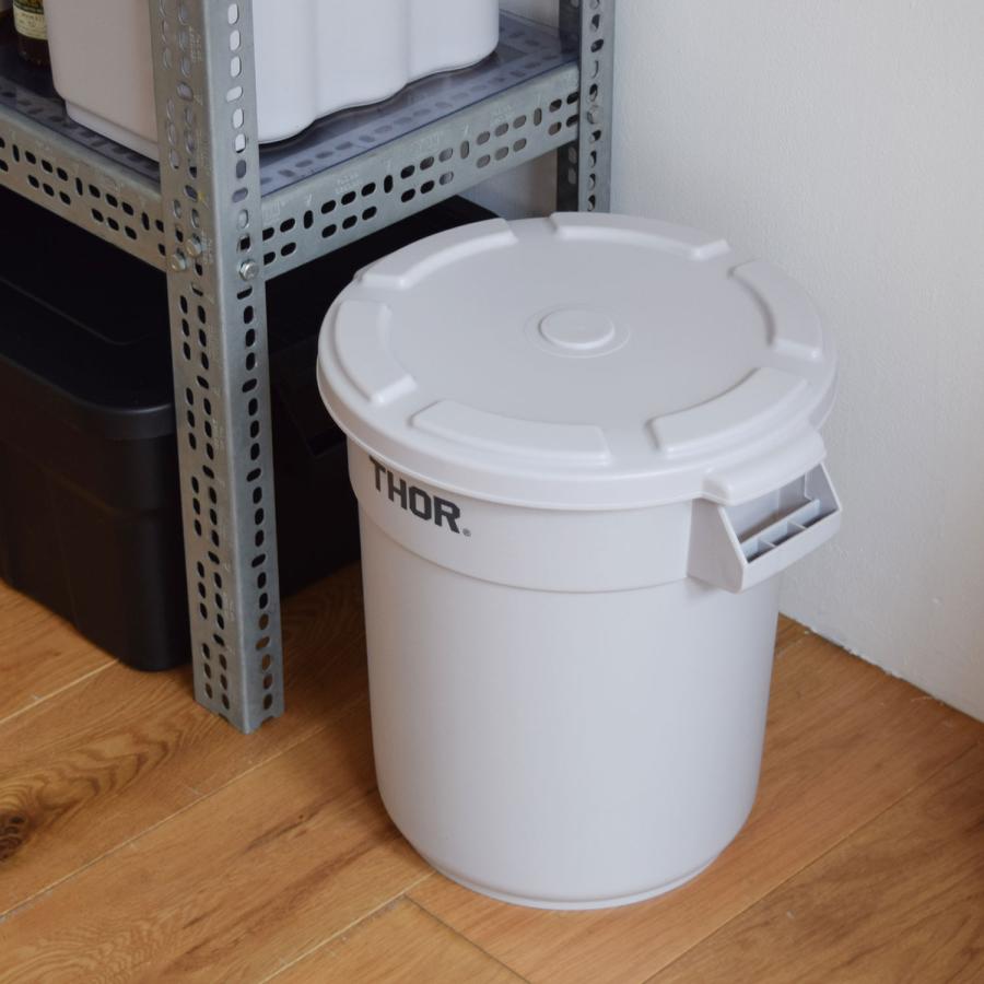 フタ付き ゴミ箱 THOR ソー Round Container DC ラウンドコンテナ DC 23L ごみ箱 ダストボックス 洗濯カゴ 収納 鉢カバー プランターカバー おしゃれ 屋外 | THOR | 13