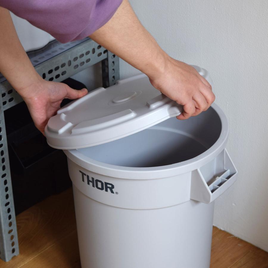フタ付き ゴミ箱 THOR ソー Round Container DC ラウンドコンテナ DC 23L ごみ箱 ダストボックス 洗濯カゴ 収納 鉢カバー プランターカバー おしゃれ 屋外 | THOR | 14