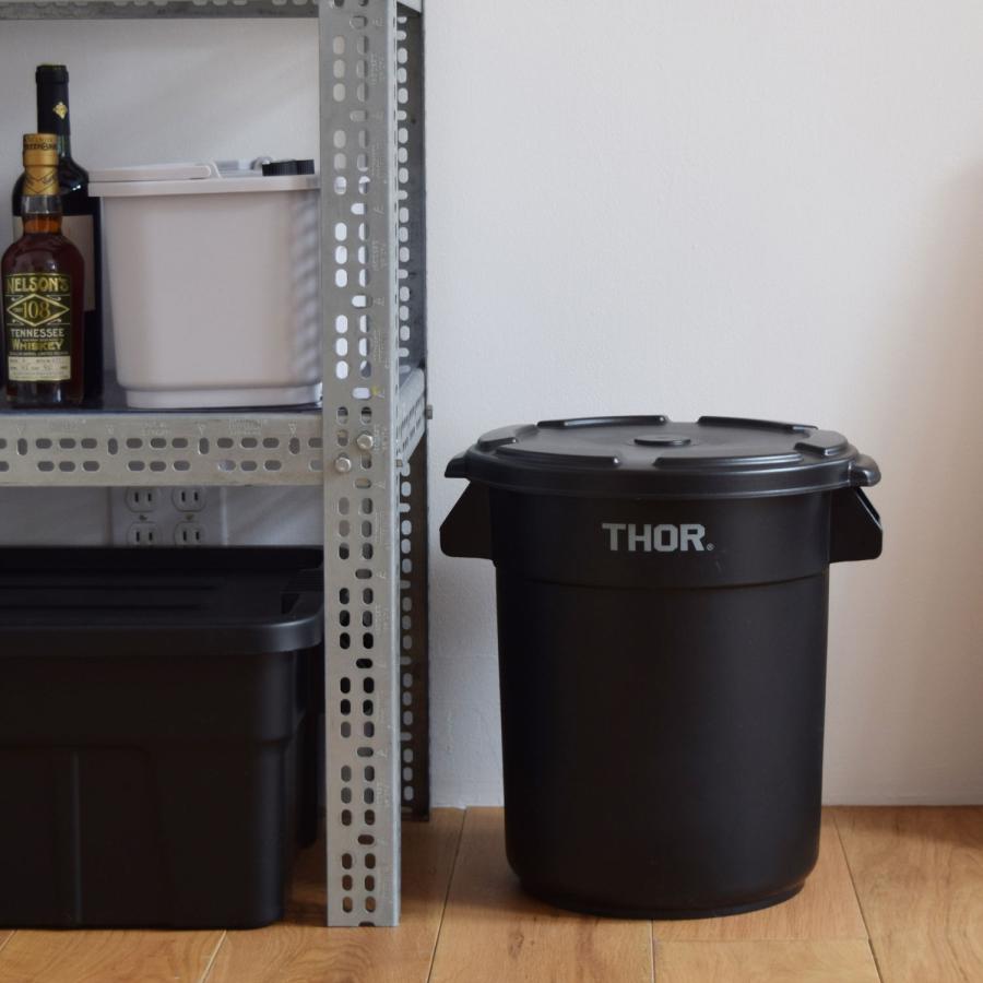 フタ付き ゴミ箱 THOR ソー Round Container DC ラウンドコンテナ DC 23L ごみ箱 ダストボックス 洗濯カゴ 収納 鉢カバー プランターカバー おしゃれ 屋外 | THOR | 15