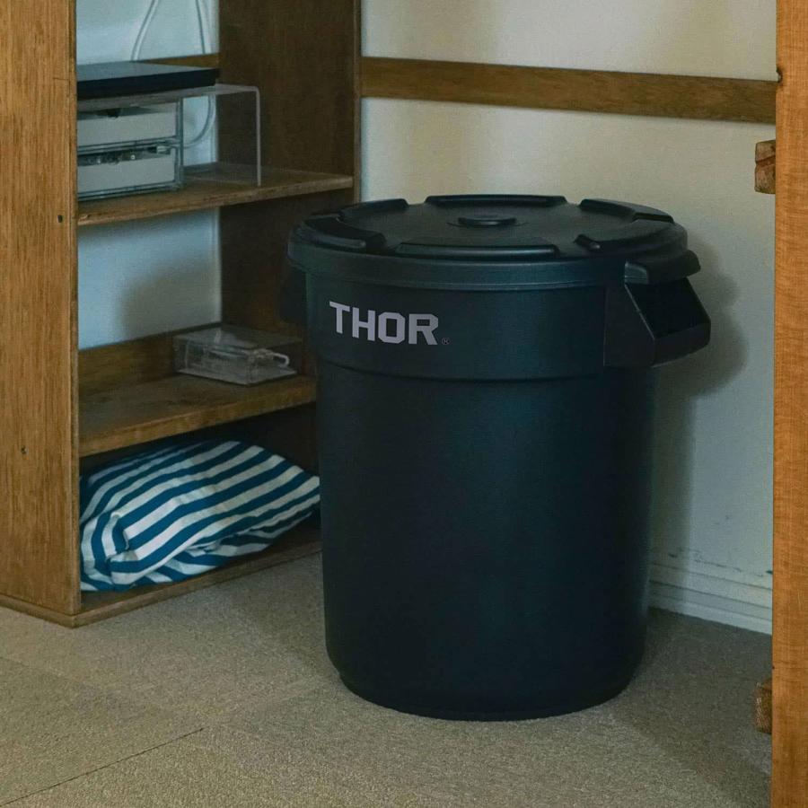 フタ付き ゴミ箱 THOR ソー Round Container DC ラウンドコンテナ DC 23L ごみ箱 ダストボックス 洗濯カゴ 収納 鉢カバー プランターカバー おしゃれ 屋外 | THOR | 16