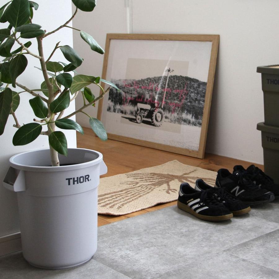 フタ付き ゴミ箱 THOR ソー Round Container DC ラウンドコンテナ DC 23L ごみ箱 ダストボックス 洗濯カゴ 収納 鉢カバー プランターカバー おしゃれ 屋外 | THOR | 17