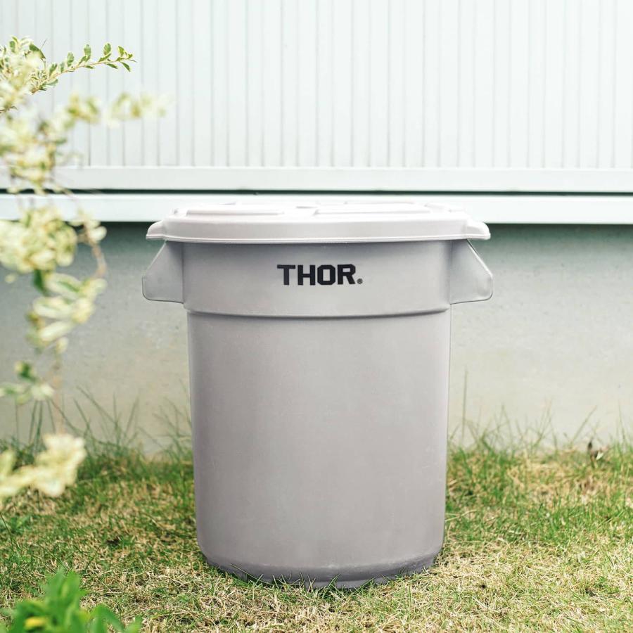 フタ付き ゴミ箱 THOR ソー Round Container DC ラウンドコンテナ DC 23L ごみ箱 ダストボックス 洗濯カゴ 収納 鉢カバー プランターカバー おしゃれ 屋外 | THOR | 18