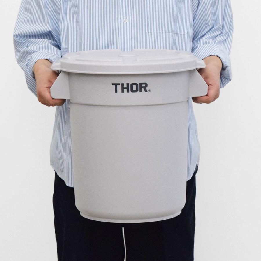 フタ付き ゴミ箱 THOR ソー Round Container DC ラウンドコンテナ DC 23L ごみ箱 ダストボックス 洗濯カゴ 収納 鉢カバー プランターカバー おしゃれ 屋外 | THOR | 08