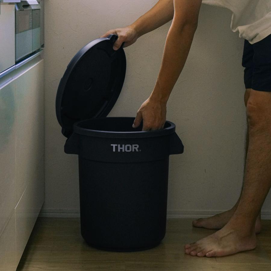 フタ付き ゴミ箱 THOR ソー Round Container DC ラウンドコンテナ DC 23L ごみ箱 ダストボックス 洗濯カゴ 収納 鉢カバー プランターカバー おしゃれ 屋外 | THOR | 09