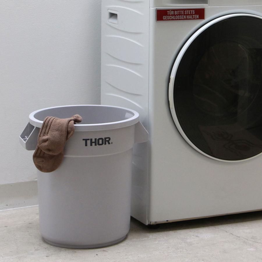フタ付き ゴミ箱 THOR ソー Round Container DC ラウンドコンテナ DC 23L ごみ箱 ダストボックス 洗濯カゴ 収納 鉢カバー プランターカバー おしゃれ 屋外 | THOR | 10