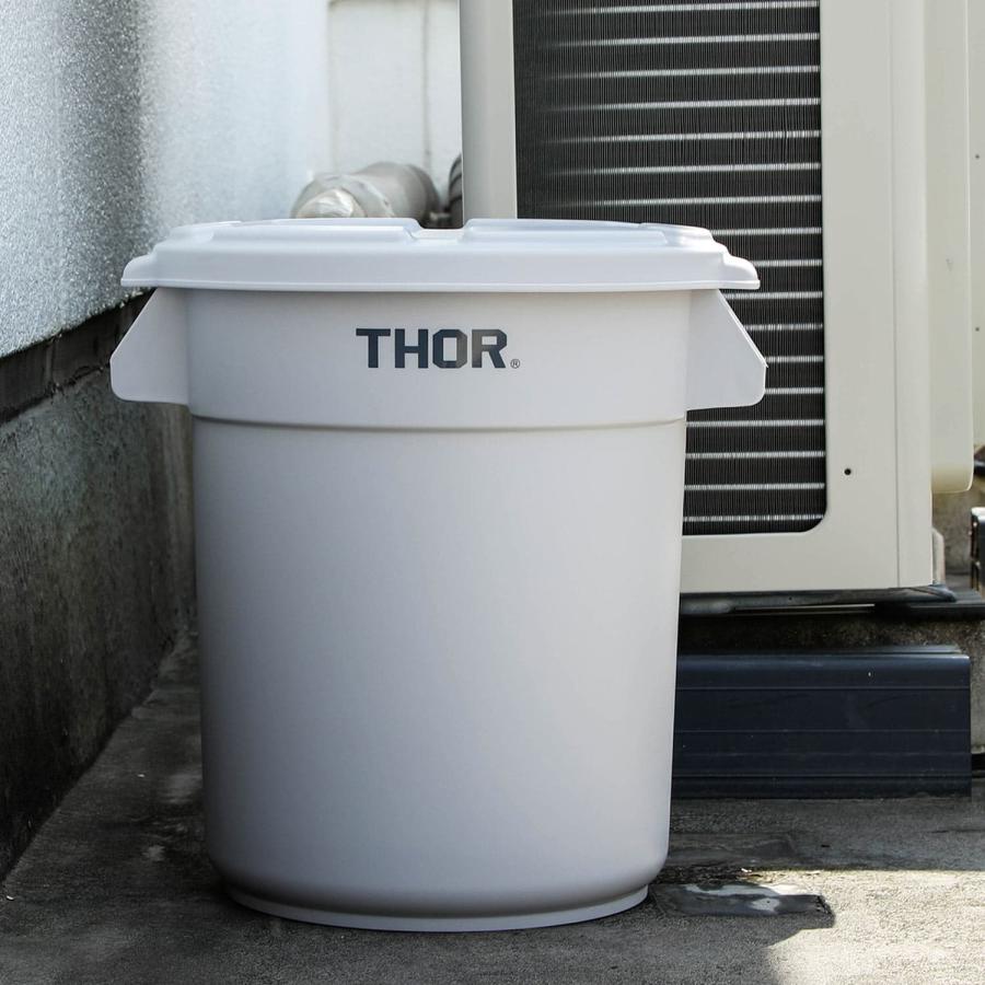 フタ付き ゴミ箱 THOR ソー Round Container DC ラウンドコンテナ DC 23L ごみ箱 ダストボックス 洗濯カゴ 収納 鉢カバー プランターカバー おしゃれ 屋外 | THOR | 11