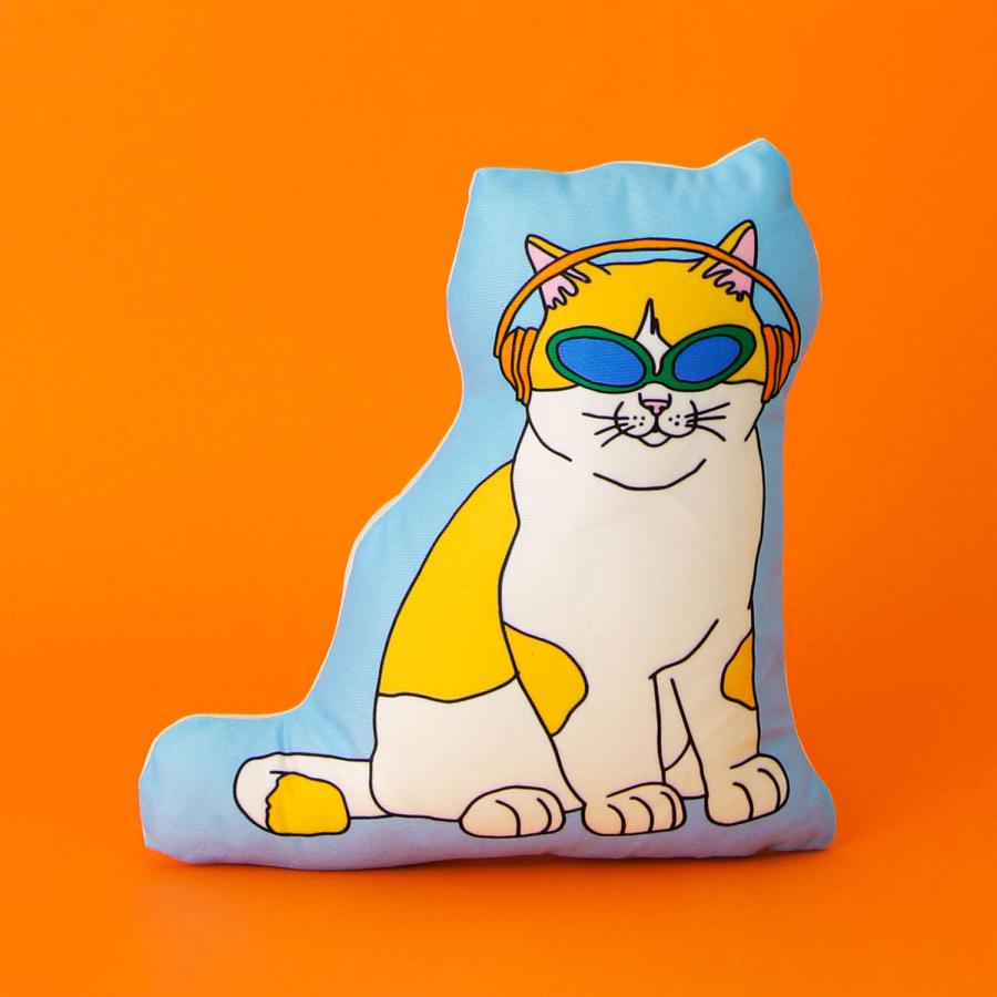 クッション THE ENJOY C&D CLUB Cushion エンジョイ C&D クラブ クッション 猫 ネコ ねこ 犬 イヌ いぬ 動物 イラスト MIDORI KOMATSU | DETAIL | 16