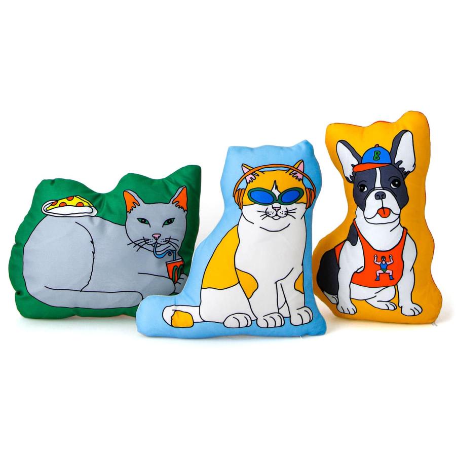 クッション THE ENJOY C&D CLUB Cushion エンジョイ C&D クラブ クッション 猫 ネコ ねこ 犬 イヌ いぬ 動物 イラスト MIDORI KOMATSU | DETAIL | 07