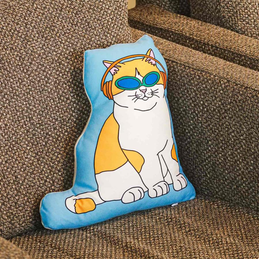 クッション THE ENJOY C&D CLUB Cushion エンジョイ C&D クラブ クッション 猫 ネコ ねこ 犬 イヌ いぬ 動物 イラスト MIDORI KOMATSU | DETAIL | 09