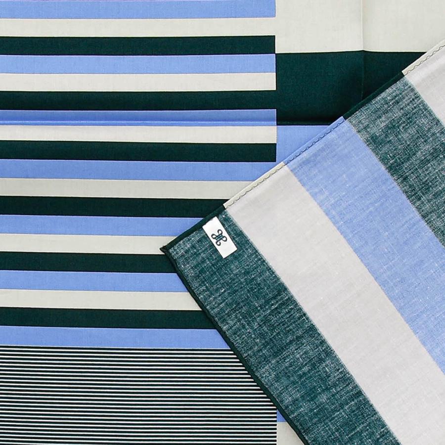 ハンカチ レディース メンズ H TOKYO トリコロールボーダーハンカチ 綿 大判 お弁当包み ランチョンマット 日本製 国旗 国 フランス トリコロール ボーダー | H.TOKYO | 06