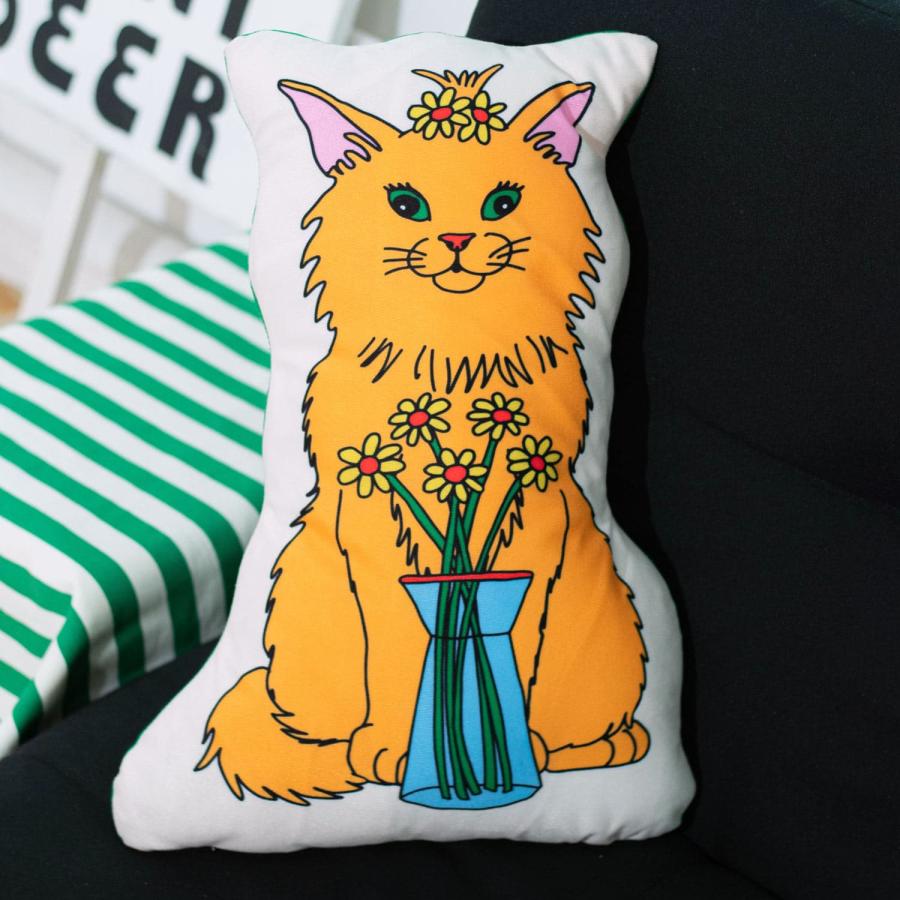 クッション THE ENJOY C&D CLUB Cushion エンジョイ C&D クラブ クッション 猫 ネコ ねこ 犬 イヌ いぬ 動物 イラスト MIDORI KOMATSU | DETAIL | 14