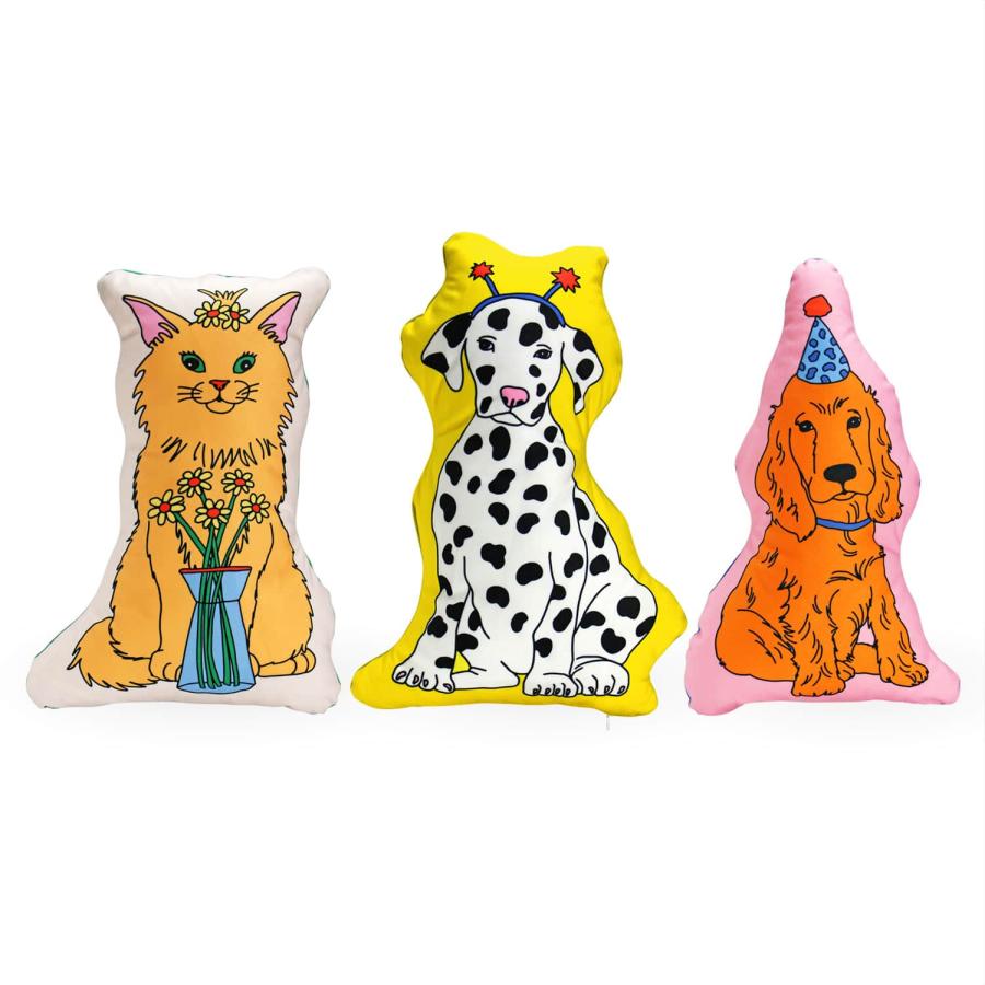 クッション THE ENJOY C&D CLUB Cushion エンジョイ C&D クラブ クッション 猫 ネコ ねこ 犬 イヌ いぬ 動物 イラスト MIDORI KOMATSU | DETAIL | 06