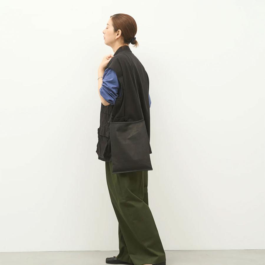 レザー ショルダーバッグ REN フラットショルダー レン 革 豚革 ピッグスキン・ハリー 日本製 レディース メンズ バッグ かばん 肩掛け シンプル おしゃれ 軽い | REN | 18