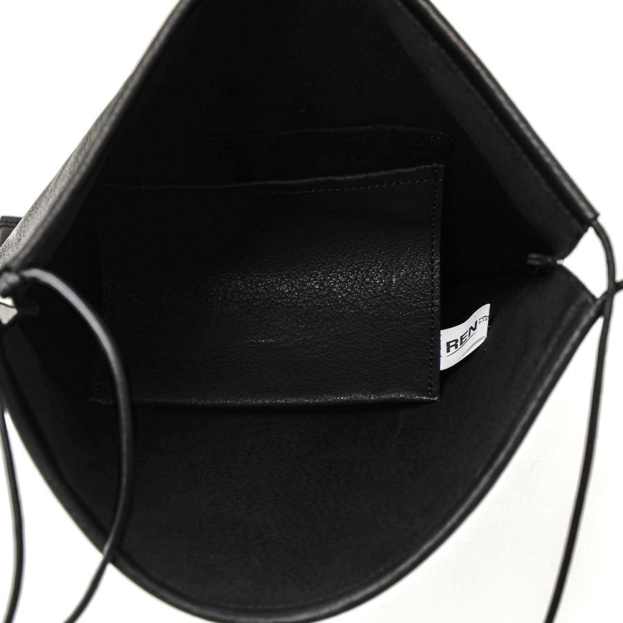 レザー ショルダーバッグ REN フラットショルダー レン 革 豚革 ピッグスキン・ハリー 日本製 レディース メンズ バッグ かばん 肩掛け シンプル おしゃれ 軽い | REN | 06