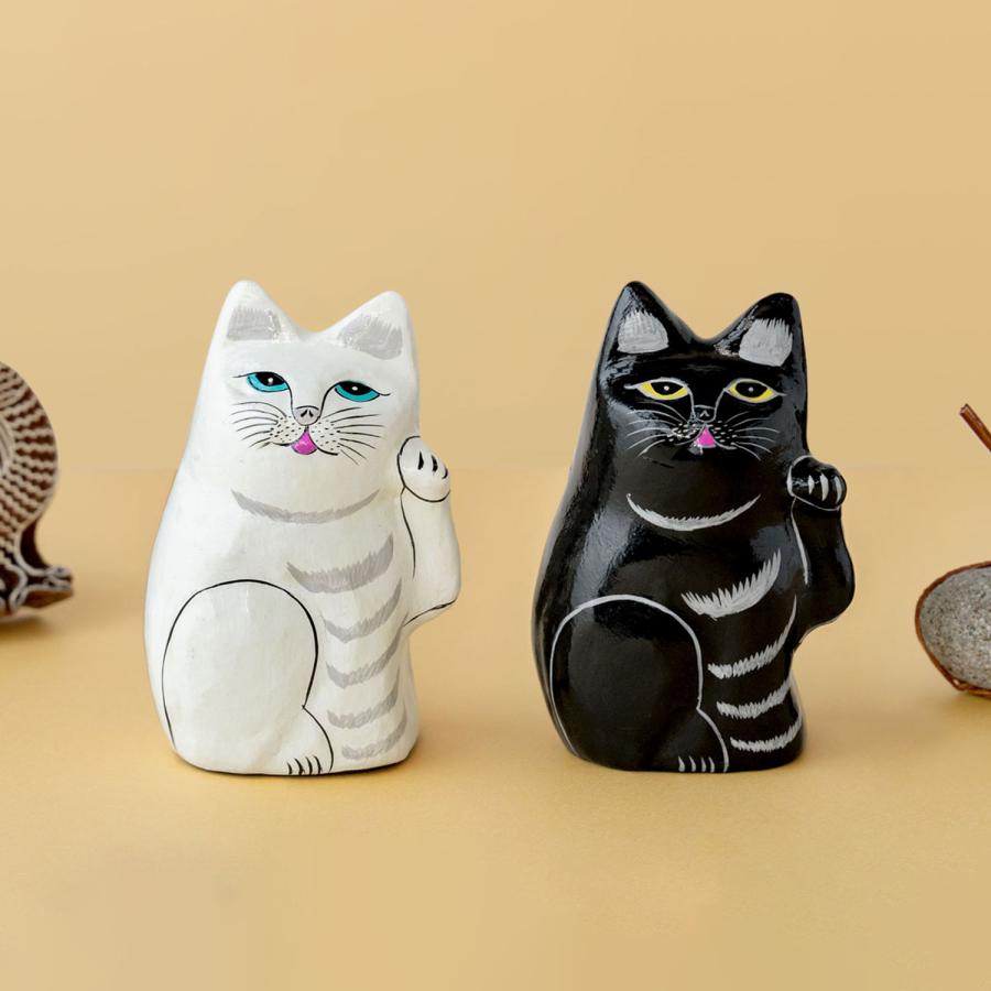 amabro 招き猫 アマブロ インドの招き猫 PAPER MACHE CAT DOLL
