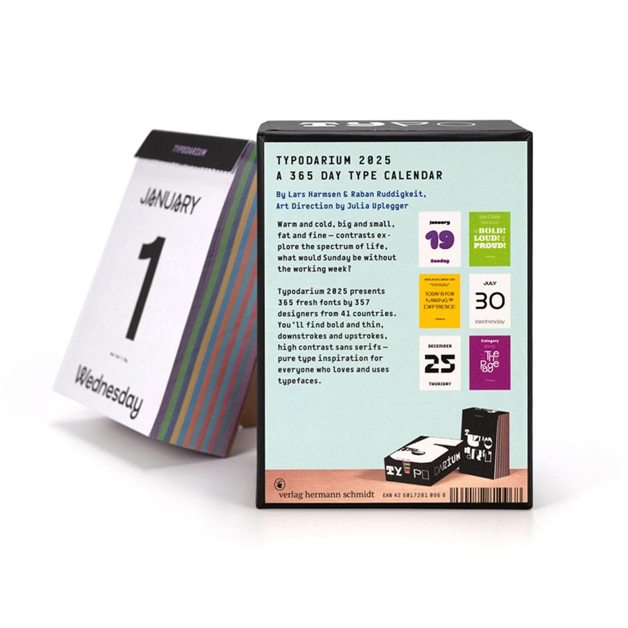 日めくりカレンダー 2025年 Typodarium 2025 タイポダリウム 2025 hd4274 ハイタイド公式ショップ