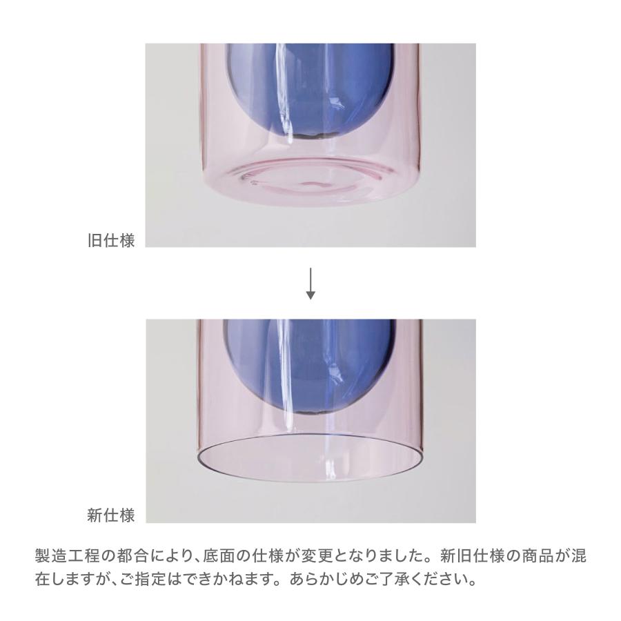 花瓶 amabro アマブロ TWOTONE DW VASE ツートーン ダブルウォール ベース（L） フラワーベース 花器 一輪挿し ガラス 円柱 大きい シンプル 枝物 透明 新生活 | amabro | 12