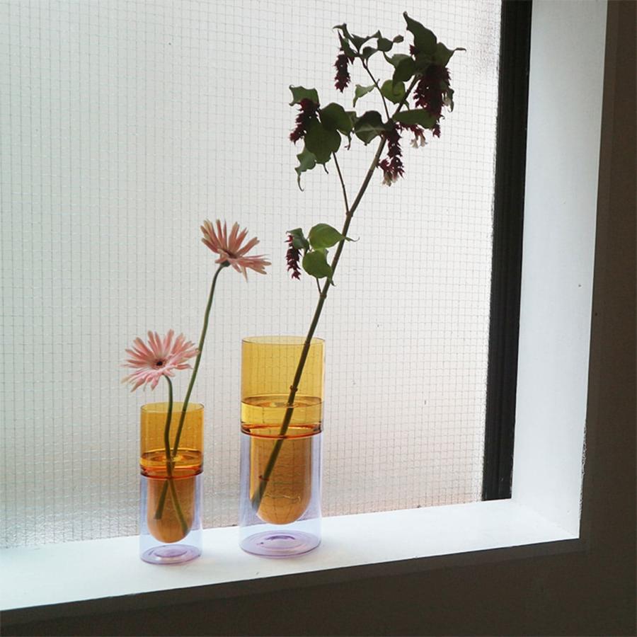 花瓶 amabro アマブロ TWOTONE DW VASE ツートーン ダブルウォール ベース（L）Special Edition フラワーベース 花器 一輪挿し ガラス 大きい おしゃれ 枝物 | amabro | 05