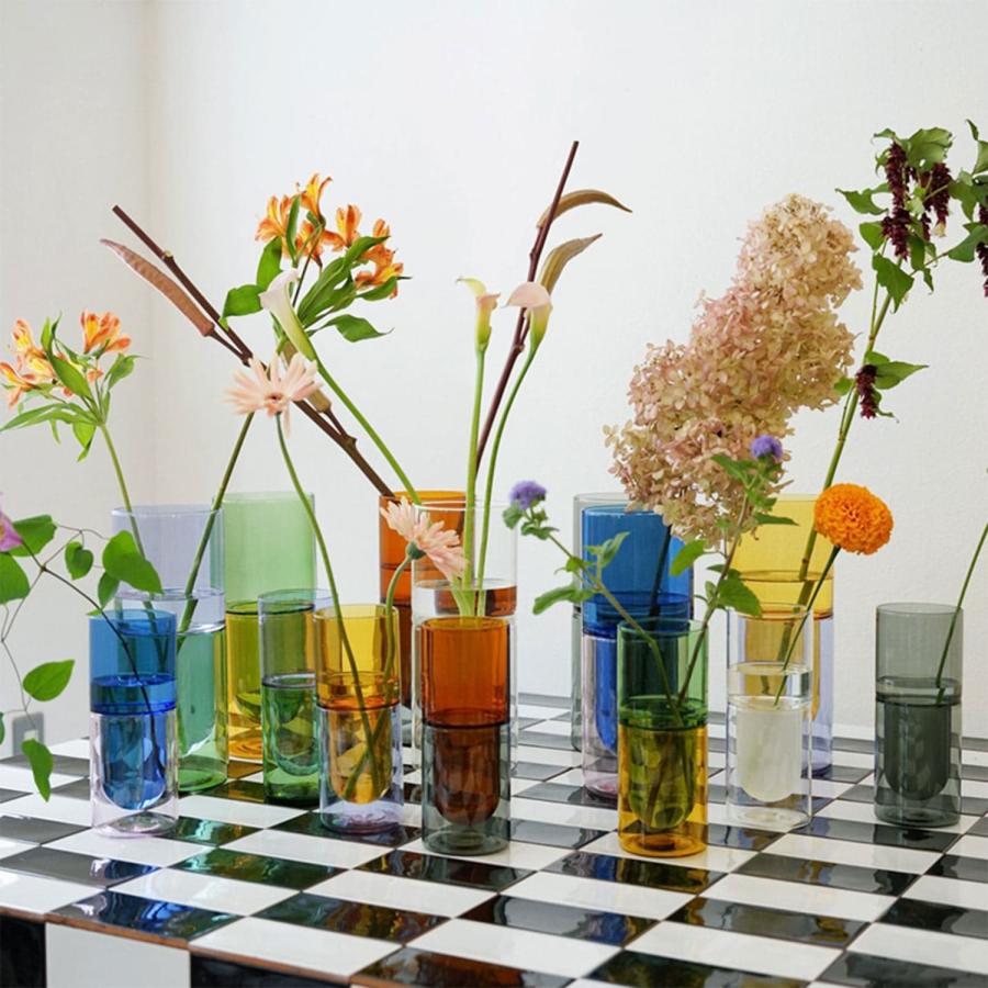 花瓶 amabro アマブロ TWOTONE DW VASE ツートーン ダブルウォール ベース（L）Special Edition フラワーベース 花器 一輪挿し ガラス 大きい おしゃれ 枝物 | amabro | 07