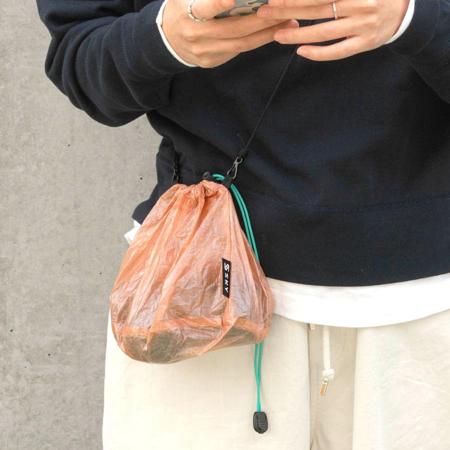 SKY DropBag with Dyneema(R) スカイドロップバッグ ダイニーマ(R) 別注 巾着バッグ 巾着 ポーチ ショルダー 肩掛けカバン ポシェット ナイロン サコッシュ | 
