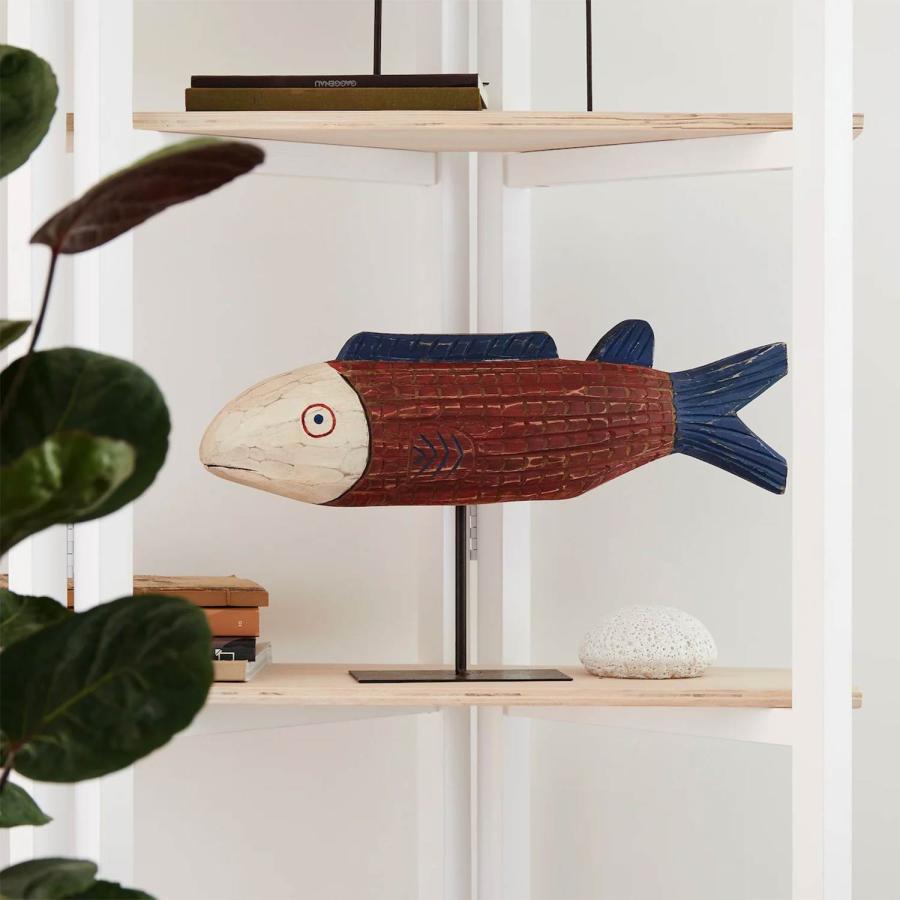 木製 オブジェ BATELA バテラ African Fish large アフリカンフィッシュ ラージ ウッドカービング スペイン バテラ社 フレンチヴィンテージ ビンテージ | 