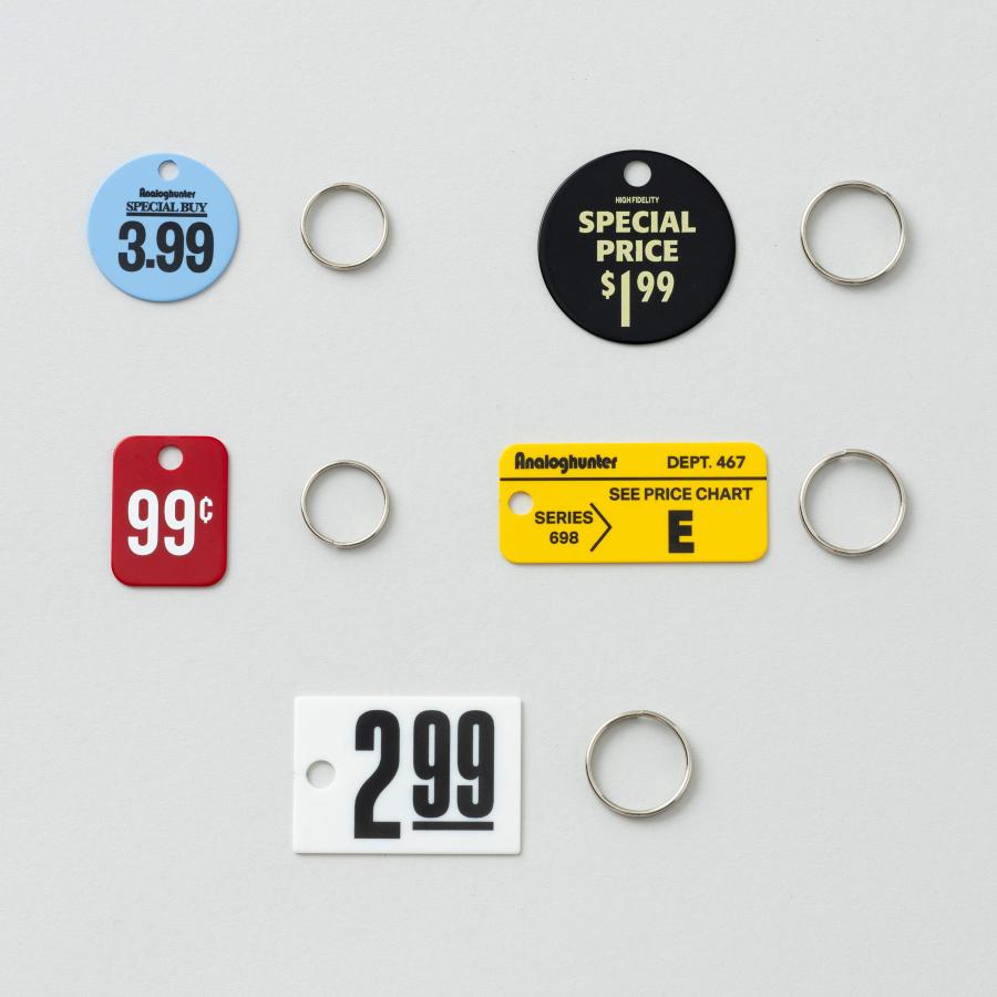 キーホルダー キーリング CANDY DESIGN&WORKS アナログハンタープライスタグキープレート キープレート 5個セット カギプレート 鍵 分類 鍵札 | CANDY DESIGN&WORKS | 10