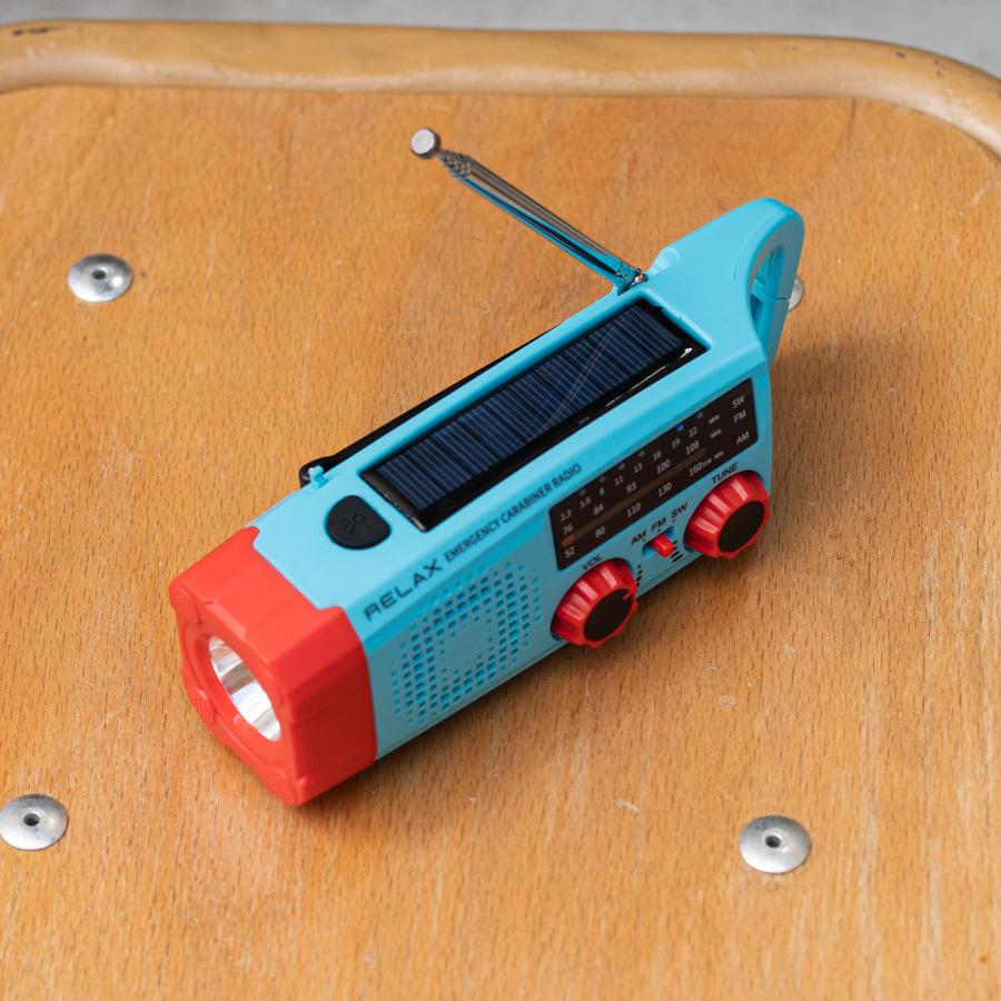 防災ラジオ RELAX リラックス エマージェンシー カラビナラジオ 多機能防災カラビナラジオ  懐中電灯 防災グッズ 災害グッズ ポータブルラジオ | RELAX | 21