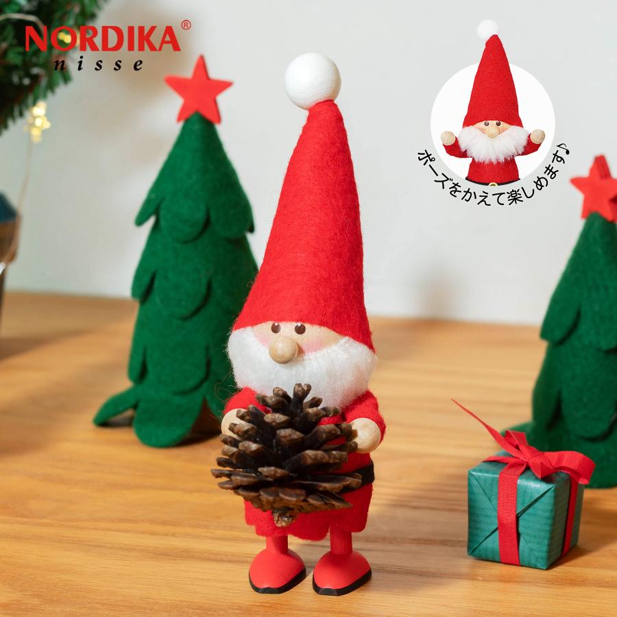 【2025年新作】NORDIKA nisse ノルディカ ニッセ 人形 サンタ レッド サンタ サンタクロース クリスマス オブジェ 飾り 木製 北欧 雑貨 置物 NRD120863 ギフト | 