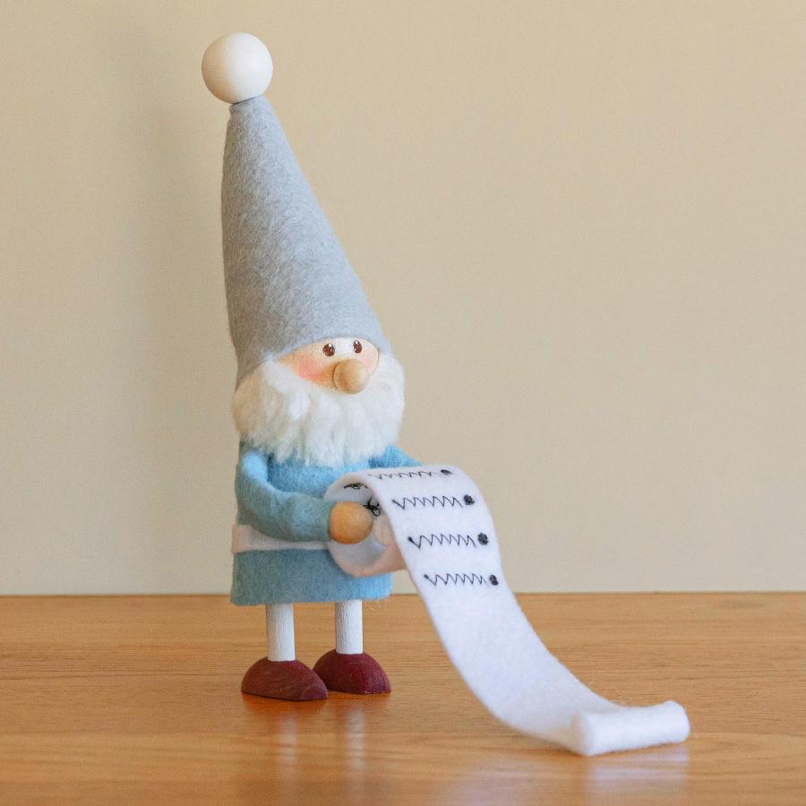 【当店限定】【2025年新作】NORDIKA nisse ノルディカ ニッセ 人形 プレゼントリストを持ったサンタ クリスマス オブジェ 飾り 木製 北欧 |  | 12