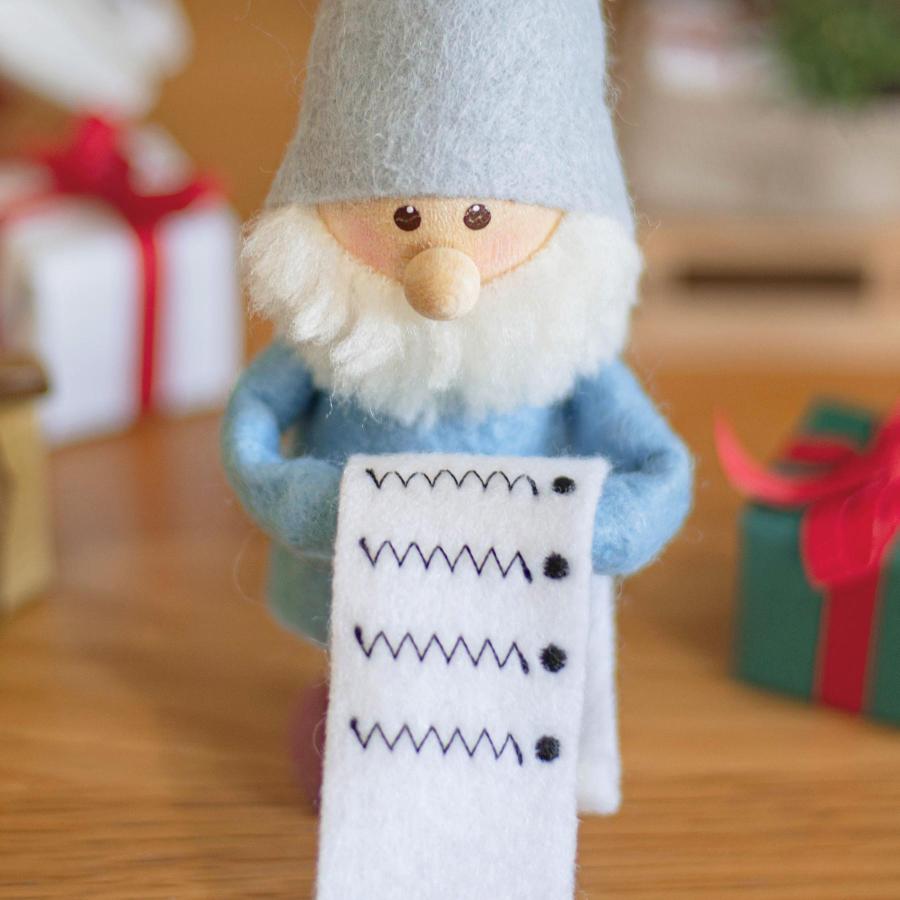 【当店限定】【2025年新作】NORDIKA nisse ノルディカ ニッセ 人形 プレゼントリストを持ったサンタ クリスマス オブジェ 飾り 木製 北欧 |  | 14