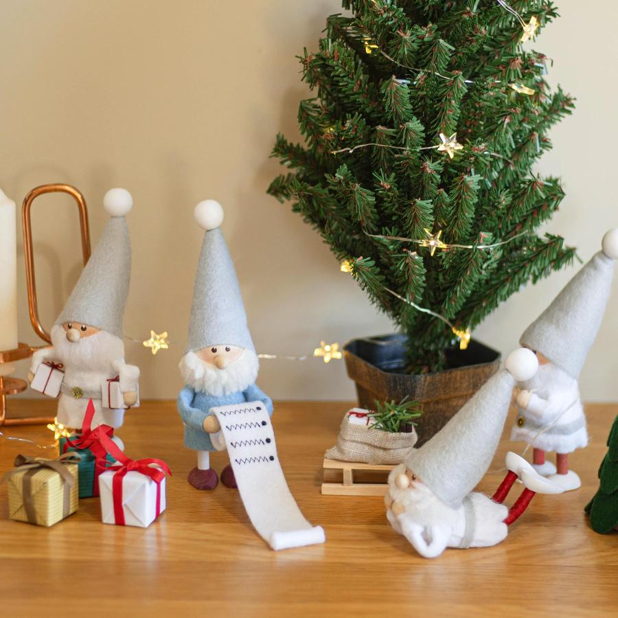 【当店限定】【2025年新作】NORDIKA nisse ノルディカ ニッセ 人形 プレゼントリストを持ったサンタ クリスマス オブジェ 飾り 木製 北欧 |  | 17