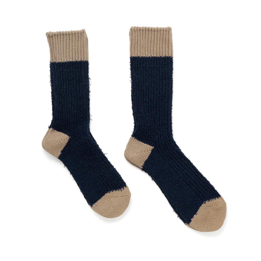 靴下 メンズ レディース ショウワタベ SHOWATABE Textured Multi-Color Cotton Socks テクスチャーマルチカラーコットンソックス 秋冬 ギフト | decka Quality socks | 07