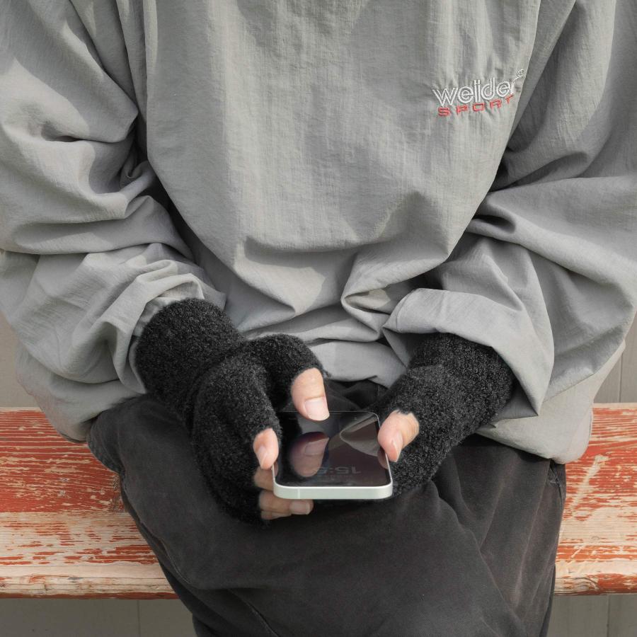 手袋 レディース メンズ decka Quality socks Fingerless Gloves Alpaca フィンガーレスグローブ アルパカ ウール 日本製 デカ クォリティソックス ギフト | decka Quality socks | 13