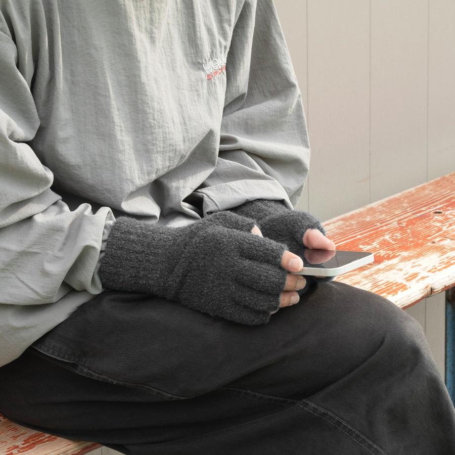 手袋 レディース メンズ decka Quality socks Fingerless Gloves Alpaca フィンガーレスグローブ アルパカ ウール 日本製 デカ クォリティソックス ギフト | decka Quality socks | 10