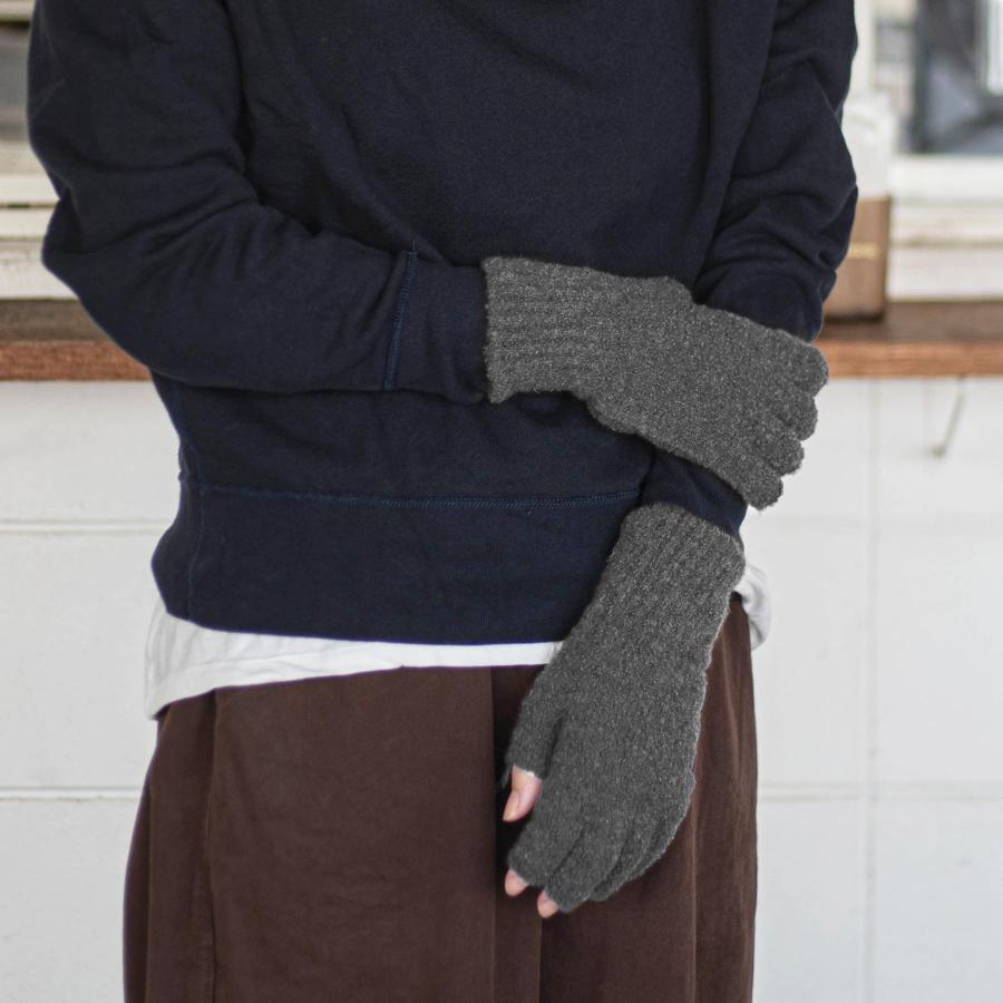 手袋 レディース メンズ decka Quality socks Fingerless Gloves Alpaca フィンガーレスグローブ アルパカ ウール 日本製 デカ クォリティソックス ギフト | decka Quality socks | 11