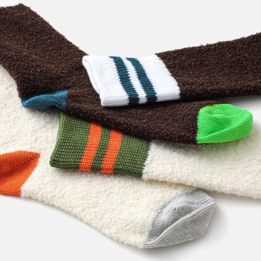 靴下 レディース あったか SHOWATABE ショウワタベ Alpaca Boucle Socks Stripes アルパカブークレソックス ストライプ 秋冬 冷え対策 暖かい ギフト | decka Quality socks | 12