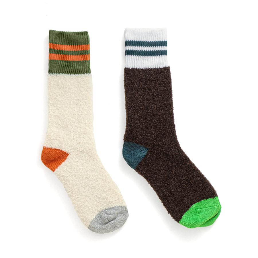 靴下 レディース あったか SHOWATABE ショウワタベ Alpaca Boucle Socks Stripes アルパカブークレソックス ストライプ 秋冬 冷え対策 暖かい ギフト | decka Quality socks | 09