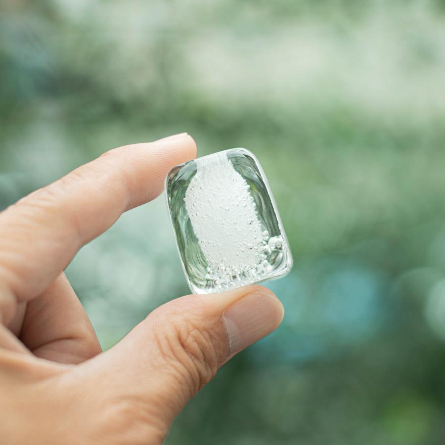 ペーパーウェイト Snow Cube スノーキューブ 船山理也子 ガラス 一点物 置物 オブジェ |  | 05