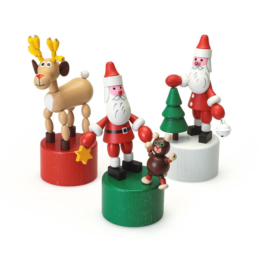 木製 プッシュトイ トナカイ DETOA WOODEN PUSH UP TOY REINDEER